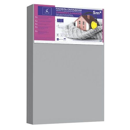 панель теплозвукоизоляционная СОЛИД ПСУ ХПС/XPS универс. 1000х500х5мм гармошка 5м2