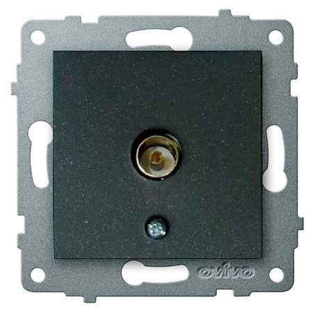 розетка телевизионная OVIVO Лофт оконечная черный
