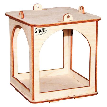 кормушка для птиц Фонарик 13х13х15,5см дерево litwod a100 фонарик