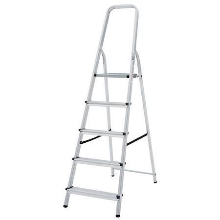 стремянка односекционная НОВАЯ ВЫСОТА Серия 100 5 ступеней алюминиевая лестница двухсекционная новая высота   100 10 ступеней