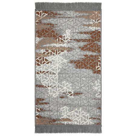 коврик SKANDY 600х1000мм коричневый хлопок/полиэстер дорожка для стола mingtime полиэстер хлопок 1 шт