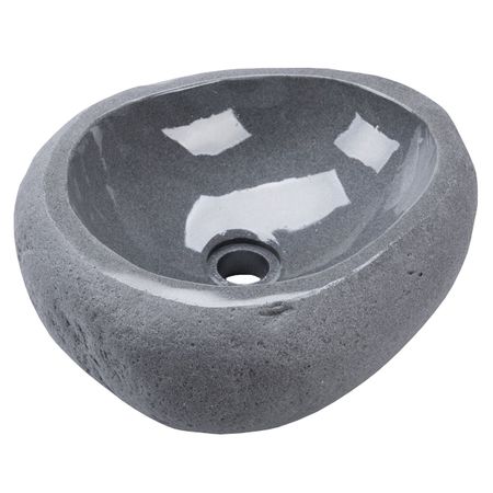 раковина накладная VITARTA Stone 44x37x14,5cм круг графит природный алмаз херкимера power stone коллекция домашнего декора gemstone кристалл с минеральной энергией