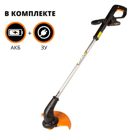 триммер аккумуляторный WORX WG157E с ЗУ аккумуляторный электрический триммер patuopro 5 скоростей 6 6 35 8 мм