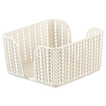 салфетница IDEA Вязание белый ротанг 14х14х8,5см пластик гирлянда электрическая actuel на батарейках 10 led теплый белый 1 35 м 1 шт в ассортименте