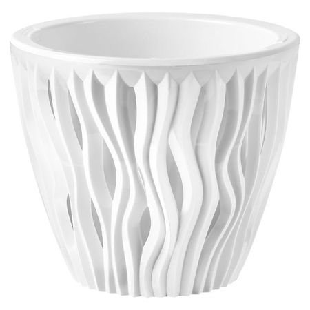 кашпо Вдохновение 2,25л d17cм h14,5см пластик белый камень точильный apollo zorro 17см зеленый карборунд пластик