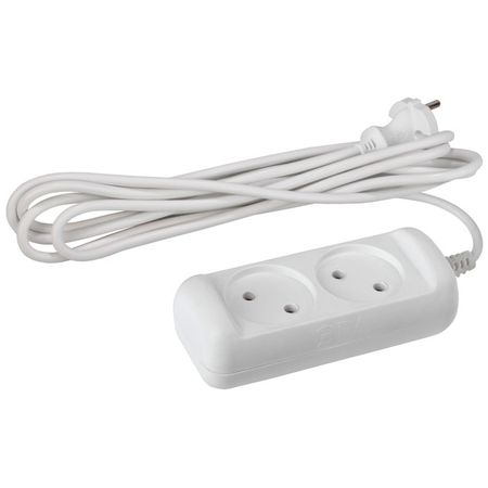 удлинитель ЭРА 3м 2-местный б/з 2х1кв мм белый удлинитель 3м 3 местный б з 2х0 75мм кв