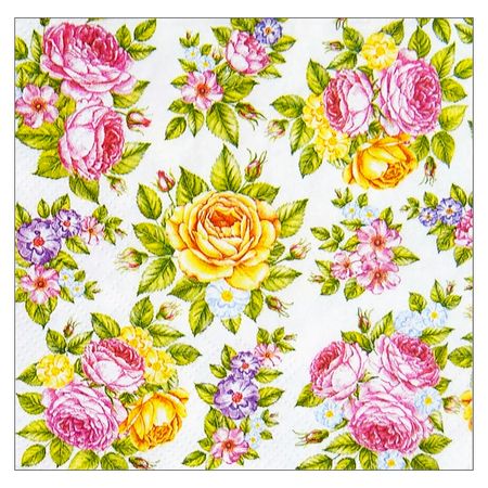 салфетки BOUQUET De Luxe Поле роз 3-слойные 24х24см 25шт готический постер два призрака в поле