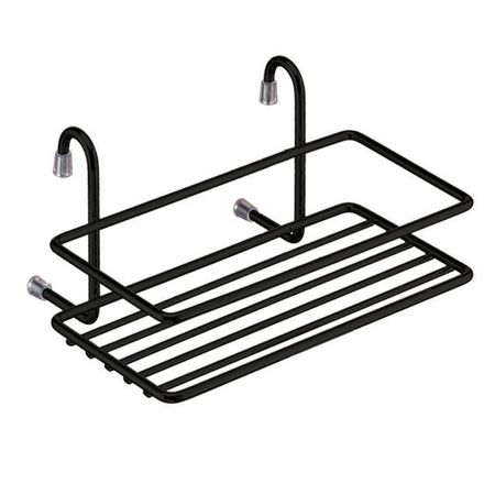 полка для рейлинга 1-ярусная малая короткая черный матовый крючок для рейлинга 70x40x12мм матовый 3шт декорированный