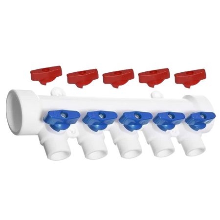 коллектор полипропиленовый 5 выходов TEBO 32x20мм 3 шт шариковые ручки zebra a1 a2 0 7 мм чёрные синие красные