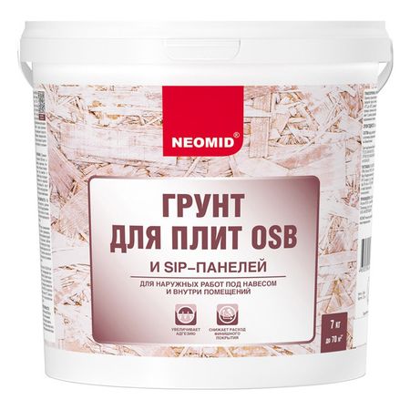 грунт акриловый NEOMID для плит OSB белый 7кг, арт.Н-ГрунтOSB-7 грунт акриловый neomid для плит osb белый 1кг арт н грунтosb 1