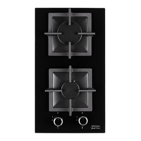 поверхность газовая KRONA CALORE30BL 2 конфорки закаленное стекло/чугун черный закаленное стекло для dodge charger challenger 2017 2021 экран gps навигации 8 4 дюймовая защитная пленка для экрана автомобиля устойчивая к царапинам