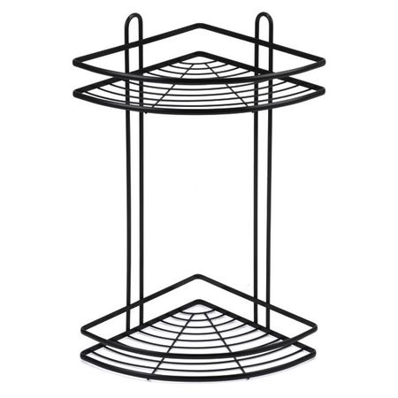 полка угловая для ванной Clio 2-х уровневая 20х20х40см черная 2 шт для renault clio megane scenic laguna modus mk1 mk2 mk3 1 2 3 задний багажник полка для посылки вешалка зажимы 7705099001