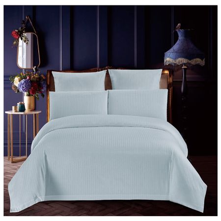 постельное белье дуэт COTTONIKA сатин-страйп 2 нав.50х70см голубое, арт.Дуэт5х7стр.гол пододеяльник cottonika 145х215см сатин арт под1 5сат335