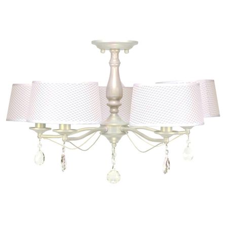 люстра потолочная СВЕТПРОМЪ Соты 5х40Вт Е14 ткань белые люстра потолочная светпром соты 5х40вт е14 ткань белые