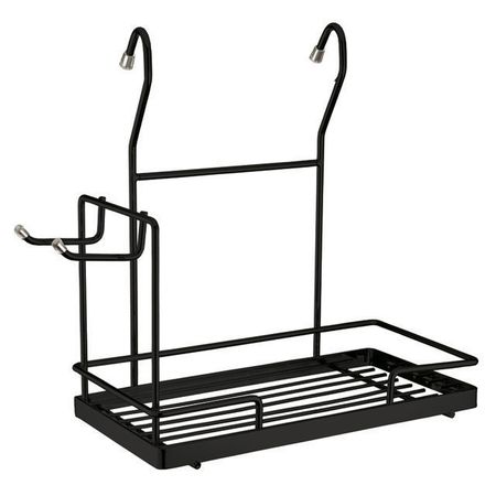 полка для рейлинга для миксера черный матовый крючок для рейлинга 70x40x12мм матовый 3шт декорированный