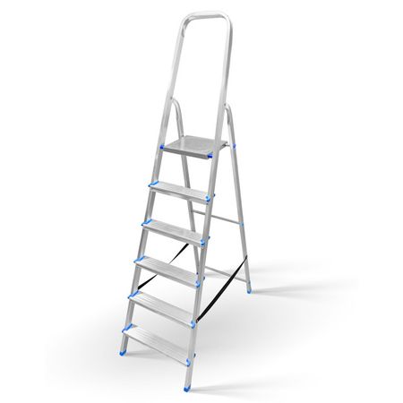 стремянка односекционная LADDERBEL 6 ступеней алюминиевая стремянка односекционная ladderbel 4 ступени ная