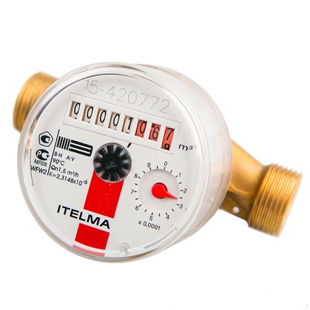 счетчик для горячей воды ITELMA DN15 110 мм без сгонов зимняя плюшевая бутылка для горячей воды cutes girls 300 мл