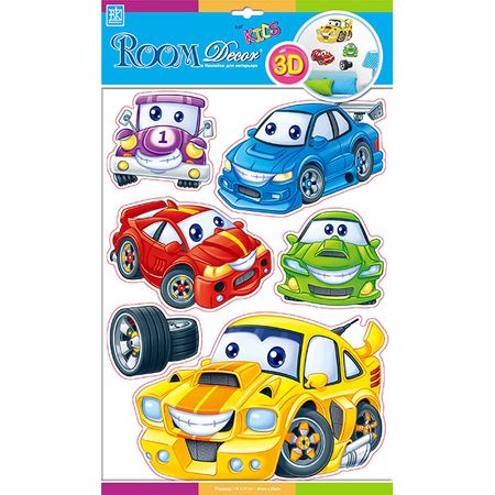 наклейка ROOMDECOR Машинки с глазками 30х42см, арт.POA 1024 qiuci 3pin martin 1024 dmx512 контроллер