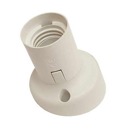 патрон Е27 4А угловой настенный пластик белый угловой патрон e27 алюминиевый белый 6а 250в usbo