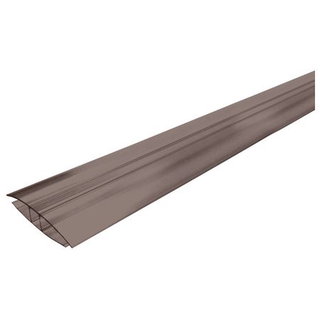 профиль для поликарбоната соединит.неразъем. 3000х6мм бронза каскадные вешалки из поликарбоната 10 шт