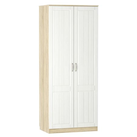 шкаф ОЛИВИЯ 2 двери 902х574х2198мм белое дерево/дуб сонома кровать оливия 2042х946х700мм белое дерево дуб сонома