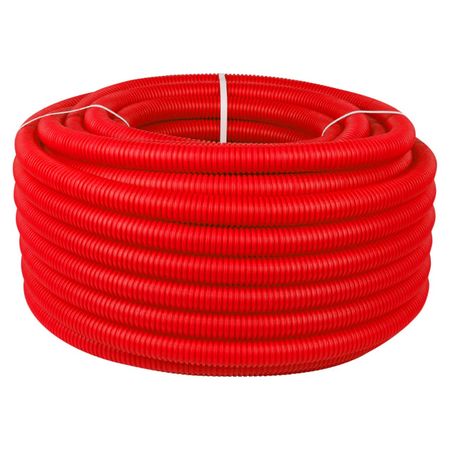 труба защитная гофрированная 25мм красная бухта 50м