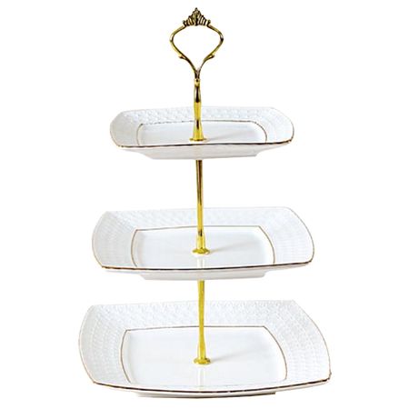 горка KORALL Снежная королева 3-х ярусная16,5/20/25,4см керамика блюдо korall снежная королева 33х24см прямоугольное керамика