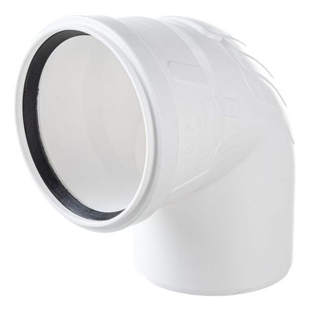 отвод для внутренней канализации ELITE РТП малошумный белый 110мм 87гр муфта для наружной канализации 110мм