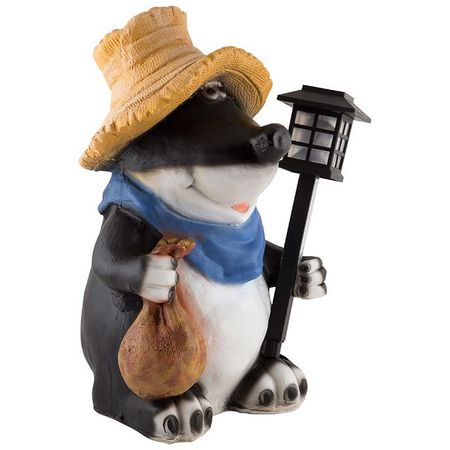 фигура садовая Крот с фонарем 45см сучкорез 45см