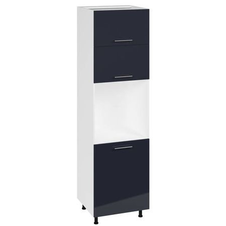 шкаф-пенал для духовки Шторм 600х560х2140мм 3 ящика МДФ/ЛДСП кухонный шкаф пенал для духовки лофт милк 600х560х2140мм мдф лдсп