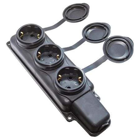 колодка тройная с заглушкой каучуковая ВЭП СВЕТ 200-250В 2P+E 16А IP44 черный разъемов powercon nac3fca nac3fcb 20 шт 20а 250в