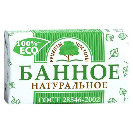 мыло РЕЦЕПТЫ ЧИСТОТЫ Банное 180г мыло рецепты чистоты глицериновое 180г