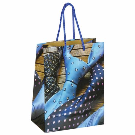 пакет подарочный (C) ЗОЛОТАЯ СКАЗКА Галстуки 22,9х17,8x9,8см атласные галстуки бабочки для стульев