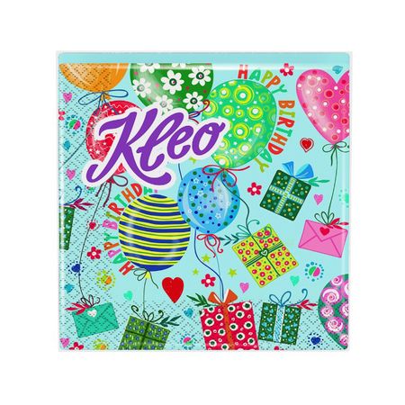 салфетки KLEO День рождения Голубые 3-слойные 33х33см 20шт фоторамка для фотобудки chicinlife день рождения