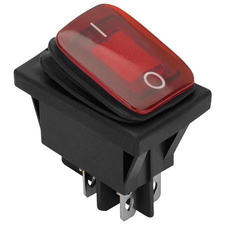 выключатель клавишный DUWI влагозащита с подсветкой 250В 16А герметичный водонепроницаемый тумблер 16а 250в с подсветкой 12в 220в