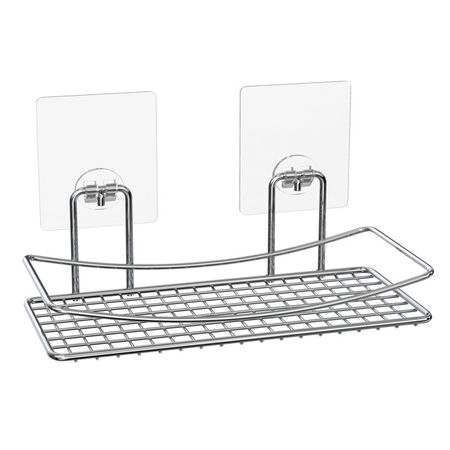 полка прямая KLIEBER Lite настенная на силиконовом креплении хром мыльница подвесная klieber lite на силиконовом креплении