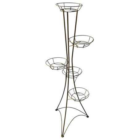 подставка для цветов 5 горшков бронза металл сушилка для белья nika сбв2 15м 53х52 5х129см напольная вертикальная металл