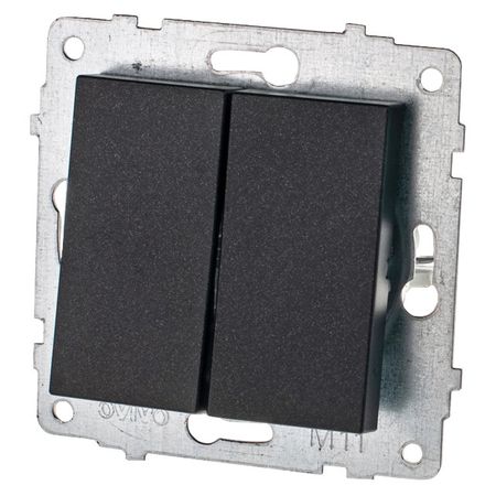 выключатель 2-клавишный OVIVO Лофт черный выключатель 1 клавишный ovivo loft