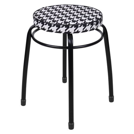 табурет круглый Haushalt 340х460мм черно-белый ткань/металл для подушки черно белый растительный принт