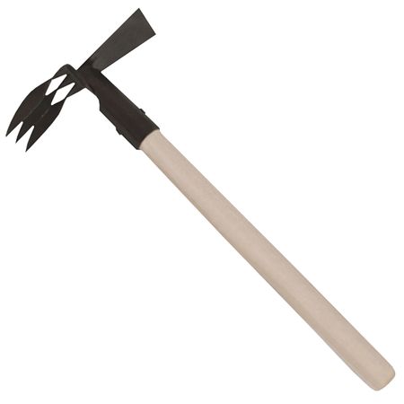 мотыжка двойная трапеция витые зубья сталь/дерево наконечник arttex 20мм трапеция золото антик арт 20 246 650