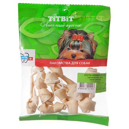 лакомство для собак TITBIT Кость узловая мини 28г лакомство для кошек titbit двойное удовольствие 4х45 г
