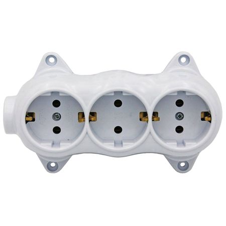 розетка 3 поста ВЭП СВЕТ 250В 16А IP20 белый