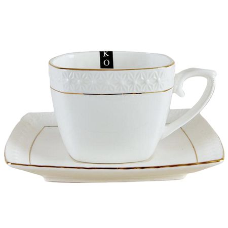 чашка с блюдцем KORALL Снежная королева 240мл керамика блюдо korall снежная королева 33х24см прямоугольное керамика
