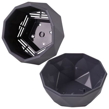 кашпо Топаз 0,45л пластик антрацит оттоманка ричмонд modool велюр royal топаз new