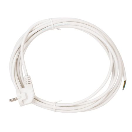 кабель с вилкой DORI 3x0,75мм 5м 10А 220Вт белый кабель акустический dori 2х0 75мм 20м прозрачный