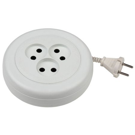 удлинитель ЭРА 3м 3-местный б/з 2х0,75кв мм белый круглый удлинитель 3м 3 местный б з 2х0 75мм кв