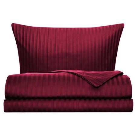 постельное белье 2сп COTTONIKA сатин-страйп 2 нав.50х70см бордовое, арт.2,0сп5х7стр.борд комплект наволочек cottonika 70х70см 2шт сатин страйп бордовый арт кн77стр борд