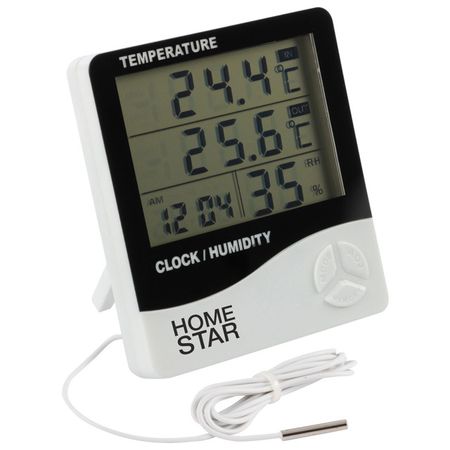 гигрометр-термометр HOMESTAR HS-0109 с выносным датчиком белый будильник oria rgb