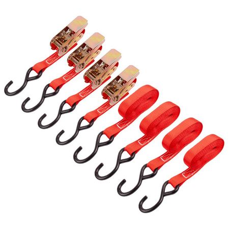 стяжка для крепления груза DSV 25мм 4,6м 0,68т 4шт стяжка для крепления груза autovirazh 25мм 5м 0 1т с быстроприжимом