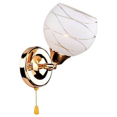 бра РОССВЕТ Нити 1х60Вт Е27 металл золото игрушки mr crisper веточки яблони и спилы липы на джутовой нити 8 веточек 7 спилов 150 г